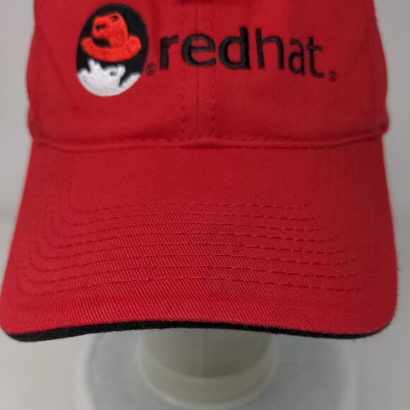 Red Hat Slideback Hat Red OSFA Embroidered JBoss Adjustable 6 Panel - Picture 3 of 10